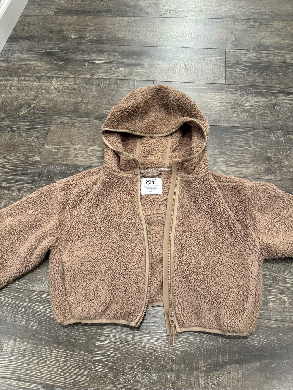 Athleta Girls Hooded Sherpa Jacket - Brown